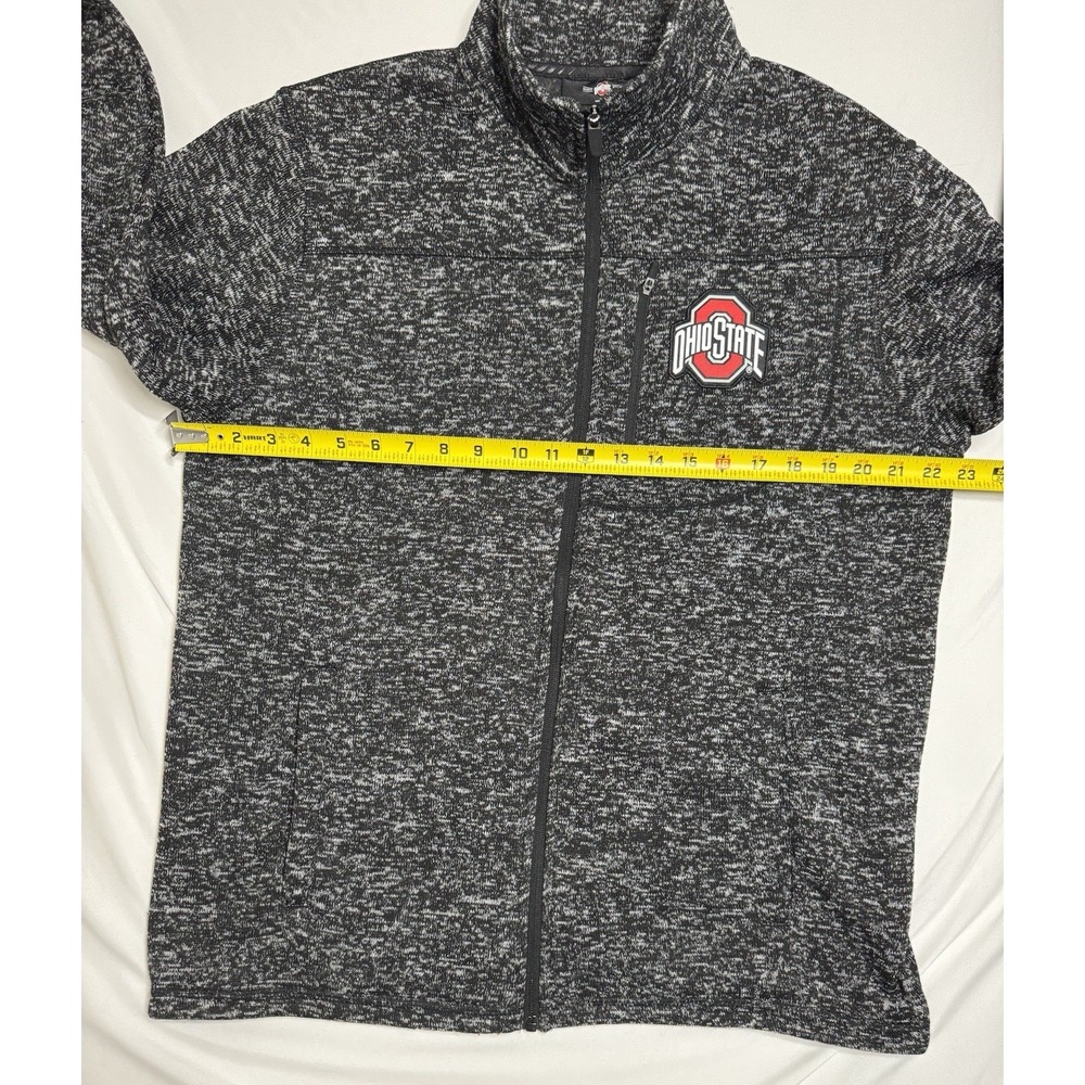 Ohio State Buckeyes Essential Knit Crew Fleece Full Zip Gray Size Large - Picture 7 of 7